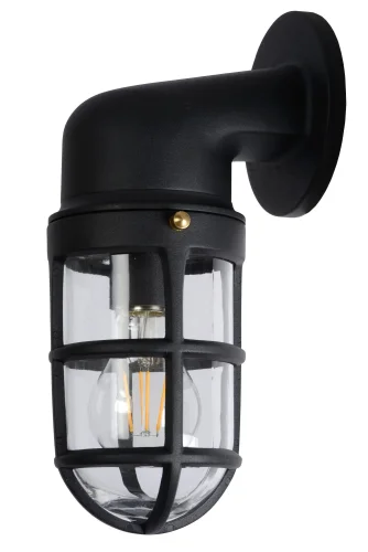 Настенный светильник Dudley 11892/01/30 Lucide уличный IP44 чёрный 1 лампа, плафон белый в стиле винтаж современный E27 фото 2